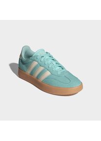 Sneaker adidas Sportswear "BARREDA", Damen, Gr. 43, blau (semi flash aqua, wonder wei&szlig;, gum10), Leder, Synthetik, Schuhe Sneaker, inspiriert vom Design des adidas handball spezial