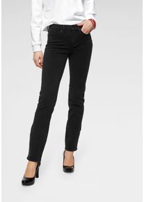 Levi's Gerade Jeans LEVI'S "314 Shaping Straight", Damen, Gr. 26, L&auml;nge 32, schwarz (schwarz, used), Denim/Jeans, Obermaterial: 78% Baumwolle, 21% Polyester, 1% Elasthan, unifarben, gerade lang, Jeans Gerade Jeans, mit Stretch, Topseller