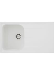 Einbausp&uuml;le respekta "ORLANDO86X50B", wei&szlig;, B:86cm T:50cm, Verbundwerkstoff, K&uuml;chensp&uuml;len, Einbausp&uuml;le