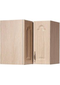 Wiho-K&uuml;chen Eckh&auml;ngeschrank WIHO K&Uuml;CHEN "Linz", braun (front: landhaus eiche, korpus: sonoma eiche), B:60cm H:56,5cm T:35cm, Schr&auml;nke, Eckh&auml;ngeschrank, 60 cm breit