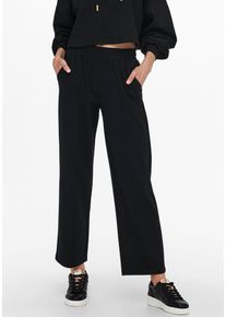 Jogger Pants Only "ONLPOPTRASH-SUKI LIFE MW PANT PNT", Damen, Gr. XS (34), L&auml;nge 32, schwarz, Sweatware, Obermaterial: 63% Viskose, 32% Nylon, 5% Elasthan, unifarben, kn&ouml;chellang, Hosen Jogger Pants