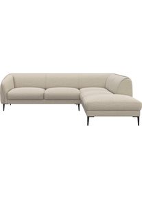 Ecksofa FLEXLUX "Belle Designsofa, L-Form, B/T 268/209 cm", wei&szlig; (sanftes wei&szlig;), B:268cm H:74cm T:209cm, 100% Polyester, Sofas, Ecksofa, Skandinavisches Design, In hochwertiger Verarbeitung