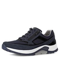 Keilsneaker ROLLINGSOFT, Herren, Gr. 8 (42), schwarz (dunkelblau, schwarz), Mesh, Veloursleder, Schuhe Keilsneaker, Schn&uuml;rschuh, Halbschuh, Freizeitschuh, Au&szlig;enrei&szlig;verschluss, G-Weite