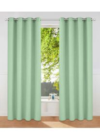 Vorhang OTTO HOME "Parry, &Ouml;sen, 2er Set, blickdicht, Topseller" Gr. 3, gr&uuml;n (lindgr&uuml;n), B:140cm H:225cm, Polyester, Recyceltes Material, Gardinen, Vorhang, 2-er Set, blickdicht, monochrom, basic