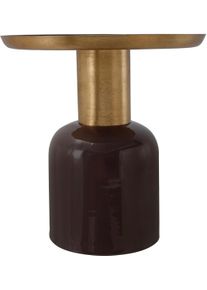 Beistelltisch Kayoom "Art Deco 825, Abstelltisch aus Metall,funktional und stabil", lila (dunkellila, gold, gold, lila), B:40,5cm H:42,5cm T:40,5cm, 100% Eisen, Tische, Beistelltisch, Dekorativ, glanzvolle Lackierung, stilvolles Design