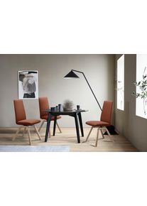 Polsterstuhl STRESSLESS "Laurel", braun (copper paloma, walnuss), B:49cm H:105cm T:60cm, Leder PALOMA: PALOMA ist ein durchgef&auml;rbtes Semianilin-M&ouml;belleder mit nat&uuml;rlicher Narbung., St&uuml;hle, Polsterstuhl, High Back, Gr&ouml;&szlig;e L, mit schr&auml;ggestellten Beinen in Walnuss