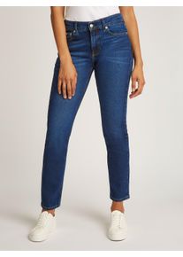 Slim-fit-Jeans Calvin Klein Jeans "SLIM", Herren, Gr. 33, L&auml;nge 32, blau (denim schwarz), Denim/Jeans, Obermaterial: 94% Baumwolle, 4% Elastomultiester, 2% Elasthan, unifarben, slim fit, Jeans Slim-fit-Jeans, Coinpocket, Logostickerei