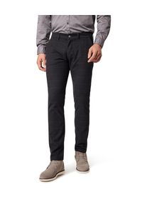 Chinohose "Chino Enzo", Herren, Gr. 40, L&auml;nge 30, blau (schwarz navy karo), Web, Obermaterial: 67% Polyester, 31% Viskose, 2% Elasthan, Pioneer Authentic Jeans, straight fit lang, Hosen Chinohose