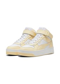Sneaker Puma "CARINA STREET MID", Damen, Gr. 38,5, wei&szlig; (Puma wei&szlig;, creamy vanilla), Leder, unifarben, Schuhe Sneaker