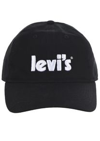 Baseball Cap LEVI'S KIDS "POSTER LOGO", Jungen, Gr. 1, schwarz, Baumwolle, Caps Baseball Cap, UNISEX
