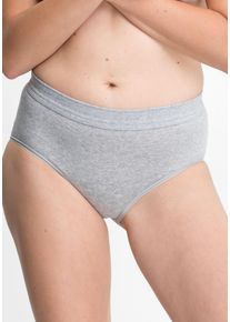 Maxislip Speidel "Bio Cotton plus", Damen, Gr. 38, grau (kiesel, m&eacute;l&eacute;), Single Jersey, Obermaterial: 92% Baumwolle, 8% Elasthan, unifarben, k&ouml;rpernah, Unterhosen Maxislip, bequem, weich, breiter Bund, basic, Baumwollmix