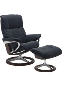 Relaxsessel stressless "Mayfair", blau (shadow blau paloma), B:79cm H:102cm T:44cm, Leder BATICK: BATICK ist ein leicht korrigiertes, durchgef&auml;rbtes und genarbtes M&ouml;belleder, bei dem die meisten Unebenheiten und Spuren in der Regel entfernt wurden.;Leder PALOMA: PALOMA ist ein durchgef&auml;rbtes Semianilin-M&ouml;belleder mit nat&uuml;rlicher Narbung.;ROHLEDER Stoff Q2 FARON: Ein fester zuverl&auml;ssiger Boucl&eacute; mit