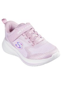 Sneaker Skechers "WAVE 92", M&auml;dchen, Gr. 27, rosa (hellrosa, kombiniert), Textil, Glitzer, Schuhe Sneaker, Freizeitschuh mit Klettverschluss, Gr&ouml;&szlig;enschablone zum Download
