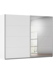 Schwebet&uuml;renschrank OTTO HOME "Kleiderschrank Schrank Garderobe Schlafzimmerschrank THANOS", wei&szlig; (alpinwei&szlig; mit spiegel), B:271cm H:210cm T:62cm, Holzwerkstoff, Schr&auml;nke, Schwebet&uuml;renschrank, Optional mit Spiegel, Metall-Griffleisten alufarben MADE IN GERMANY