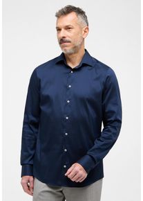 Langarmhemd Eterna "SLIM FIT", Herren, Gr. 40, Normalgr&ouml;&szlig;en, blau (navy), Twill, 4% Elasthan, 26% Polyamid, 70% Lyocell, schmal, Manschette, Hemden Langarmhemd, EASY IRON (b&uuml;gelleicht)