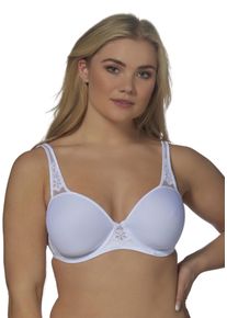 B&uuml;gel-BH ELBRINA "Spacer Bra", Damen, Gr. 90, Cup E, wei&szlig;, Spitze, Obermaterial: 50% Polyester, 42% Polyamid, 8% Elasthan, unifarben, comfort fit, BHs B&uuml;gel-BH, vorgeformte Cups, breite Tr&auml;ger, mit B&uuml;gel, mit Spitze, feminin