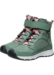 Winterstiefel Keen "SKUA WINTER WP", M&auml;dchen, Gr. 36, gr&uuml;n (schwarz forest, rose elegance), Leder, Synthetik, Schuhe Winterstiefel, Snowboots, Winterboots, Winterschuhe, wasserdicht