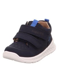 Klettschuh Superfit "BREEZE, WMS: mittel", M&auml;dchen, Gr. 30, chromfrei gegerbt, blau (dunkelblau), Nubukleder, Schuhe Klettschuh, Sneaker mit halbhohem Schaft, Gr&ouml;&szlig;enschablone zum Download