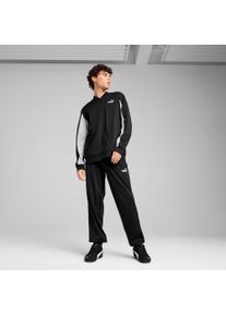 Trainingsanzug Puma "POLY BASEBALL SUIT", Herren, Gr. XL, schwarz (Puma schwarz), Trikot, Obermaterial: 100% Polyester, unifarben, regular fit, Sportanz&uuml;ge Trainingsanzug, zweiteiliges Set, mit elastischem Bund, mit verstellbarem Kordelzug