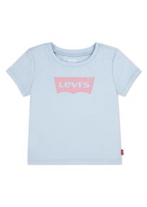 T-Shirt LEVI'S KIDS "LVG BATWING TEE", M&auml;dchen, Gr. 24M (92), blau (country air), Jersey, Obermaterial: 100% Baumwolle, Basic schmal h&uuml;ftbedeckend, Rundhals, Shirts T-Shirt, mit LEVIS-Print - for BABY GIRLS