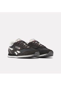 Sneaker Reebok CLASSIC "CLASSIC AZ", Damen, Gr. 37,5, schwarz (washed schwarz, washed schwarz, chalk), Leder, Synthetik, Textil, Schuhe Sneaker