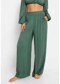Schlupfhose LSCN BY LASCANA, Damen, Gr. 36, N-Gr, gr&uuml;n (olive), Cr&ecirc;pe, Obermaterial: 100% Viskose, unifarben, figurumspielend lang, Hosen Schlupfhose, aus Viskosecrepe