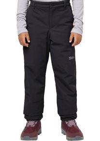 Outdoorhose Jack Wolfskin "RASCAL WINTER PANTS K", M&auml;dchen, Gr. 128, Normalgr&ouml;&szlig;en, schwarz, Obermaterial: 92% Polyamid, 8% sonstige Fasern. Futter: 100% Polyester, Hosen Outdoorhose