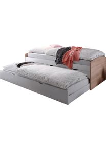 Funktionsbett Begabino, wei&szlig; (struktureichefarben hell, wei&szlig;), Liegefl&auml;che B/L: 90cm x 200cm, kein H&auml;rtegrad, Daybetten, Funktionsbett, mit 2. Schlafgelegenheit