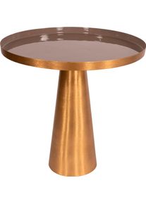 Beistelltisch Kayoom "Morrison 525, Beistelltisch in runder Form, stilvolles Retro-Design", grau (grau, grau), B:51cm H:50cm T:51cm, 100% Eisen, Tische, Beistelltisch, Tischplatte in Tablettform, moderne Farben, Tablettrandh&ouml;he: 3 cm