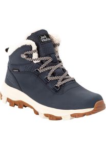 Outdoorwinterstiefel Jack Wolfskin "EVERQUEST TEXAPORE MID W", Damen, Gr. 42,5, gef&uuml;ttert w&auml;rmeisolierend w&auml;rmend, blau (schwarz, blau, off, wei&szlig;), Leder, Textil, Schuhe Outdoorwinterstiefel, Winterboots, Snowboots, Winterschuhe, wasserdicht & gef&uuml;ttert, Topseller