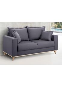 2-Sitzer Home Affaire "Edina", grau, B:162cm H:74cm T:84cm, Webstoff (100% Polyester);Baumwollmix (50% Baumwolle, 50% Polyester);Baumwollmix (50% Baumwolle, 50% Polyester), Sofas, 2-Sitzer, auch in Baumwollmix-Bezug, im skandinavischem Stol