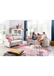 Polstergarnitur Home Affaire "Mailand", beige (creme), H:103cm T:89cm, 100% Polyester, Sitzm&ouml;bel-Sets, Polstergarnitur, Set: 3-Sitzer, 2-Sitzer und Sessel, wahlweise mit Move-Funktion