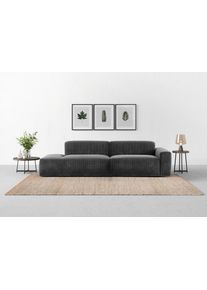 Big-Sofa Trendmanufaktur "Braga, mit hochwertigem Kaltschaum, Megasofa, in Cord erh&auml;ltlich", grau (anthrazit), B:277cm H:72cm T:107cm, 88% Polyester, 12% Polyacrl, Sofas, Big-Sofa, modernes Big-Sofa, Couch mit hohem Sitzkomfort, 277/72/107 cm (B/H/T)
