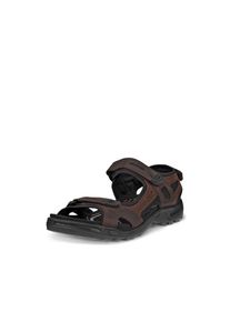 Outdoorsandale Ecco "Offroad", Herren, Gr. 44, schwarz (mokka, schwarz), Nubukleder, Schuhe Outdoorsandale, Sommerschuh, Klettschuh, Outdoorschuh, in Trekking-Optik