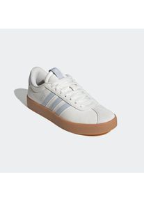 Sneaker adidas Sportswear "VL COURT 3.0", Damen, Gr. 36, core wei&szlig;, halo blau, gum 3, Leder, Synthetik, Schuhe Sneaker, inspiriert vom Design des adidas samba