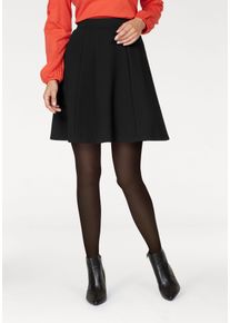 Jerseyrock Aniston SELECTED, Damen, Gr. 44, schwarz, Jersey, Obermaterial: 60% Polyester, 35% Viskose, 5% Elasthan, unifarben, figurumspielend kniefrei, R&ouml;cke Jerseyrock, mit Struktur, Topseller
