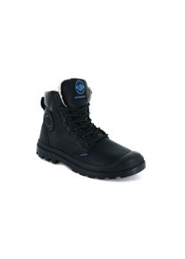 Winterboots Palladium "PAMPA SPORT CUFF WPS", Damen, Gr. 44, schwarz, Leder, Schuhe Winterboots, Winterschuhe, Schn&uuml;rboots, Winterstiefel, wasserdicht & gef&uuml;ttert