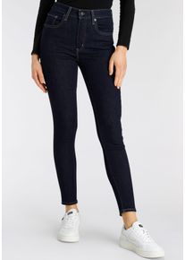 Levi's Skinny-fit-Jeans LEVI'S "721 HIGH RISE SKINNY", Damen, Gr. 26, L&auml;nge 30, blau (rinsed denim), Denim/Jeans, Obermaterial: 85% Baumwolle, 7% Lyocell, 6% Elastomultiester, 2% Elasthan, skinny fit lang, Jeans Skinny-fit-Jeans, mit hohem Bund