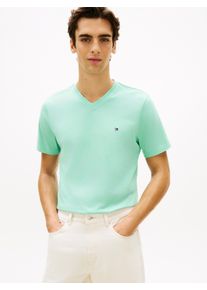 V-Shirt TOMMY HILFIGER "ESSENTIAL V-NECK", Herren, Gr. M, gr&uuml;n (arctic aqua), Single Jersey, Obermaterial: 100% Baumwolle, regular fit normal, V-Ausschnitt, Shirts V-Shirt, unifarben, casual, regular fit, Baumwolle