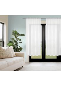 Gardine Home Wohnideen "DOLLY", wei&szlig;, B:140cm H:175cm, Voile, Obermaterial: 100% Polyester, Gardinen, Gardine, transparent