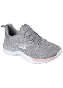 Slip-On Sneaker Skechers "DYNAMIGHT-BREAK-THROUGH", Damen, Gr. 36, grau (grau, meliert), Synthetik, Textil, Schuhe Slip-On Sneaker, Trainingsschuh, Freizeitschuh mit praktischem Gummizug