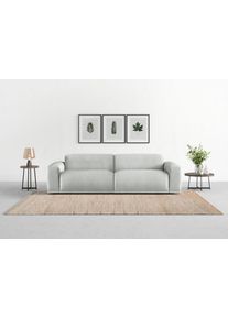 Big-Sofa Trendmanufaktur "Braga, mit hochwertigem Kaltschaum, Megasofa, in Cord erh&auml;ltlich", silber, B:254cm H:72cm T:107cm, 100% Polyester, Sofas, Big-Sofa, modernes Big-Sofa, Couch mit hohem Sitzkomfort, 254/72/107 cm (B/H/T)