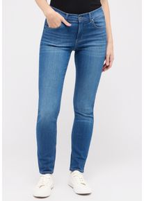 Straight-Jeans Angels "CICI", Damen, Gr. 44, L&auml;nge 32, blau (mid blau used), Denim/Jeans, Obermaterial: 92% Baumwolle, 6% Polyester, 2% Elasthan, slim fit, Jeans Straight-Jeans, Straight-Schnitt, Slim fit Passform, aus Baumwollmischung