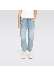 5-Pocket-Jeans MAC "STRAIGHT", Damen, Gr. 44, L&auml;nge 30, blau (coal blau random wash30), Denim/Jeans, Obermaterial: 99% Baumwolle, 1% Elasthan, straight fit normal, Jeans 5-Pocket-Jeans, mit Stretch