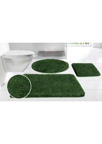 M&ouml;ve Badematte M&Ouml;VE "Superwuschel, Badvorleger, Badezimmer Teppich" Gr. 4, gr&uuml;n (cypress), H:40mm, Polyester, Badematten, Badematte, Mikrofaser-Badematte, Badteppich, rechteckig, rund & als 3-tlg. Set