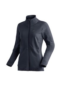 Fleecejacke Maier Sports "Sinaia W", Damen, Gr. 52, blau (dunkelblau), 100% Polyester, hoch geschlossener Ausschnitt, Jacken Fleecejacke, Damen Midlayer, atmungsaktiv schnelltrocknend, Full-Zip, Regular Fit
