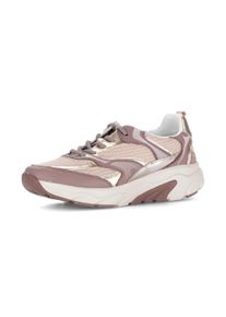 Keilsneaker ROLLINGSOFT, Damen, Gr. 44, rosa kombiniert, Kalbsleder, Textil, Schuhe Keilsneaker, Freizeitschuh, Halbschuh, Schn&uuml;rschuh mit rollingsoft-Laufsohle