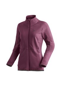 Fleecejacke Maier Sports "Sinaia W", Damen, Gr. 50, lila (purpurviolett), 100% Polyester, hoch geschlossener Ausschnitt, Jacken Fleecejacke, Damen Midlayer, atmungsaktiv schnelltrocknend, Full-Zip, Regular Fit