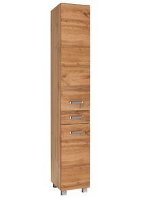 Hochschrank Welltime "Ravenna", braun (eichefarben), B:30cm H:185cm T:35cm, Schr&auml;nke, Hochschrank, T&uuml;ren mit Anschlagd&auml;mpfern