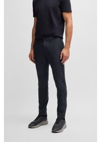 Stretch-Hose BOSS Green "T Commuter-Slim", Herren, Gr. 54, N-Gr, blau (dunkelblau402), Web, Obermaterial: 95% Polyester, 5% Elasthan, unifarben, slim fit lang, Hosen Stretch-Hose, in schmaler Passform
